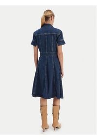 Karl Lagerfeld - KARL LAGERFELD Sukienka jeansowa B1W13037 Niebieski Regular Fit. Typ kołnierza: dekolt w karo. Kolor: niebieski. Materiał: bawełna #3