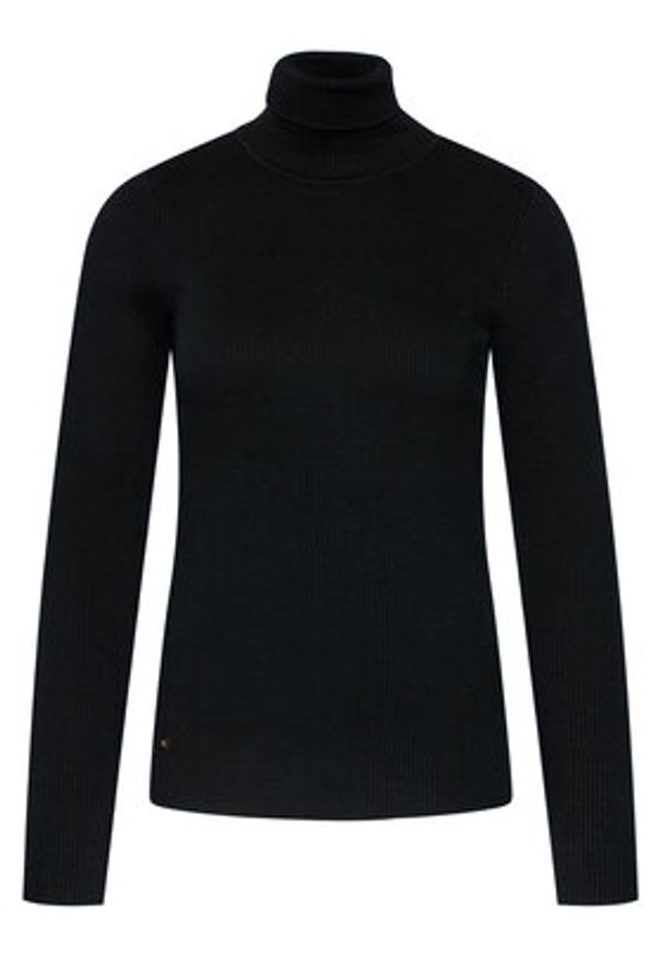 Lauren Ralph Lauren Golf L/s Turtle Neck 200643398011 Czarny Slim Fit. Typ kołnierza: golf. Kolor: czarny. Materiał: bawełna