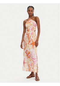 Seafolly Sukienka letnia La Mer 55423-DR Kolorowy Regular Fit. Materiał: len, wiskoza. Wzór: kolorowy. Sezon: lato