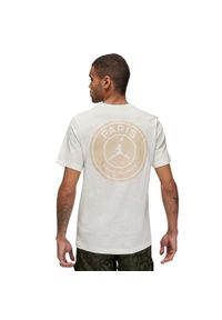 Nike - Męska Koszulka Z Logo Paris Saint Germain FC. Kolor: beżowy. Sport: turystyka piesza