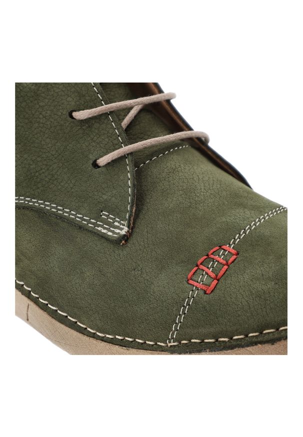 Botki damskie Artiker, skórzane na płaskiej podeszwie z okrągłym noskiem i na zamek, khaki, 57C2119. Okazja: na co dzień. Nosek buta: okrągły. Zapięcie: zamek. Kolor: zielony. Materiał: skóra. Sezon: jesień, wiosna. Obcas: na płaskiej podeszwie. Styl: casual