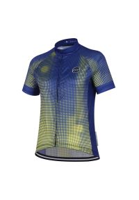 MADANI - Koszulka rowerowa męska madani. Kolor: niebieski, brązowy, żółty, wielokolorowy. Sport: kolarstwo