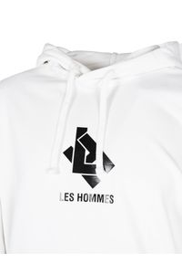 Les Hommes Bluza "Hoodie LH" | LBH1006700P | Mężczyzna | Biały. Kolor: biały. Materiał: bawełna. Długość: długie. Wzór: nadruk #3