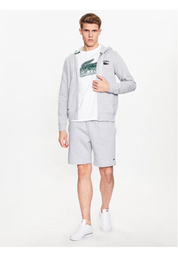 Lacoste Szorty sportowe GH9627 Szary Regular Fit. Kolor: szary. Materiał: bawełna. Styl: sportowy