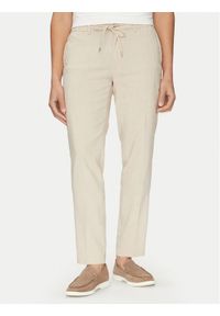 BOSS Spodnie materiałowe C-Kane 50540480 Beżowy Slim Fit. Kolor: beżowy. Materiał: syntetyk