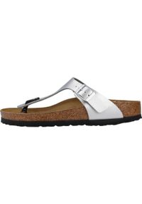Japonki damskie Birkenstock Gizeh BF. Zapięcie: bez zapięcia. Kolor: szary, niebieski, wielokolorowy. Materiał: materiał, syntetyk