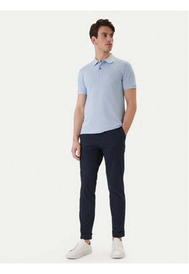 BOSS Polo Pallas 50553564 Błękitny Regular Fit. Typ kołnierza: polo. Kolor: niebieski. Materiał: bawełna