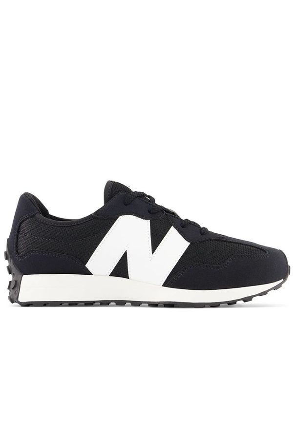 Buty New Balance GS327CBW - czarne. Okazja: na co dzień. Kolor: czarny. Materiał: materiał, guma, syntetyk. Szerokość cholewki: normalna. Sezon: lato