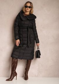 Renee - Czarna Kurtka Damiore. Kolor: czarny. Materiał: tkanina, materiał. Długość: długie. Styl: klasyczny, elegancki #5