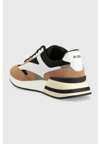 BOSS sneakersy Kurt kolor brązowy 50493214. Nosek buta: okrągły. Kolor: brązowy. Materiał: guma #2