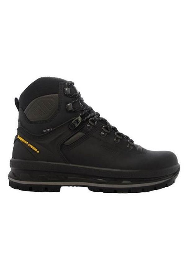 Buty trekkingowe męskie Grisport Nero Dakar Trekking 2. Wysokość cholewki: za kostkę. Zapięcie: sznurówki. Kolor: czarny. Materiał: skóra, tkanina. Szerokość cholewki: normalna. Sport: turystyka piesza