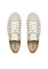 Calvin Klein Jeans Sneakersy Vulc Flatf Jacquard Aop YW0YW01965 Beżowy. Kolor: beżowy. Materiał: materiał #5