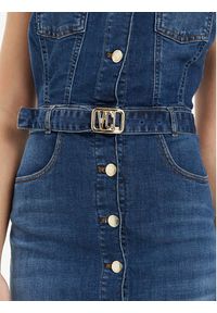 ViCOLO Sukienka jeansowa DB5086 Granatowy Slim Fit. Kolor: niebieski. Materiał: bawełna