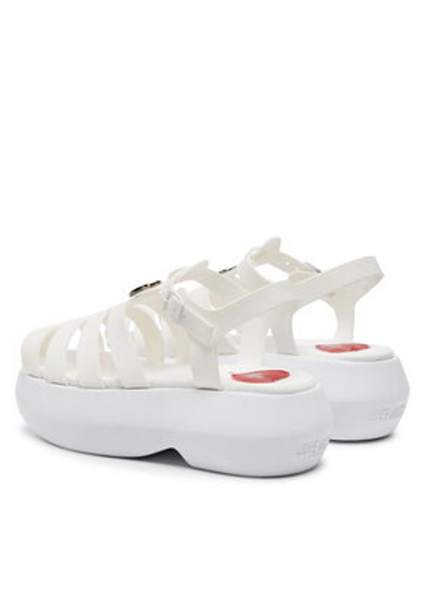 Love Moschino - LOVE MOSCHINO Sandały JA16247I0II38100 Biały. Kolor: biały