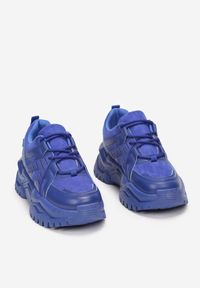 Born2be - Niebieskie Sneakersy na Grubej Podeszwie z Wstawkami Naindia. Kolor: niebieski #5