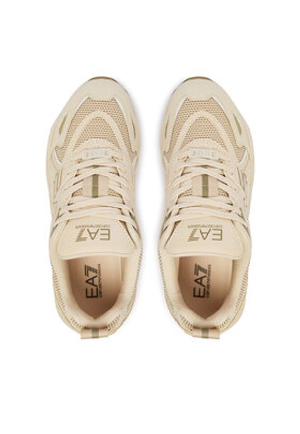 EA7 Emporio Armani Sneakersy 7X000306 AF23595 MZ531 Beżowy. Kolor: beżowy. Materiał: skóra