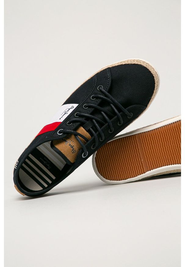Pepe Jeans - Tenisówki Maui Blucher. Nosek buta: okrągły. Zapięcie: sznurówki. Kolor: niebieski