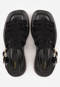 Renee - Czarne Sandały VICES w Stylu Gladiatorek z Imitacji Zamszu Mailinai. Okazja: na co dzień. Zapięcie: pasek. Kolor: czarny. Materiał: zamsz. Sezon: lato. Styl: street, klasyczny, elegancki, casual #7