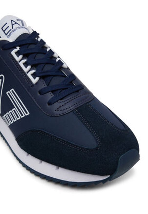 EA7 Emporio Armani Sneakersy X8X101 XK257 U449 Granatowy. Kolor: niebieski. Materiał: zamsz, skóra