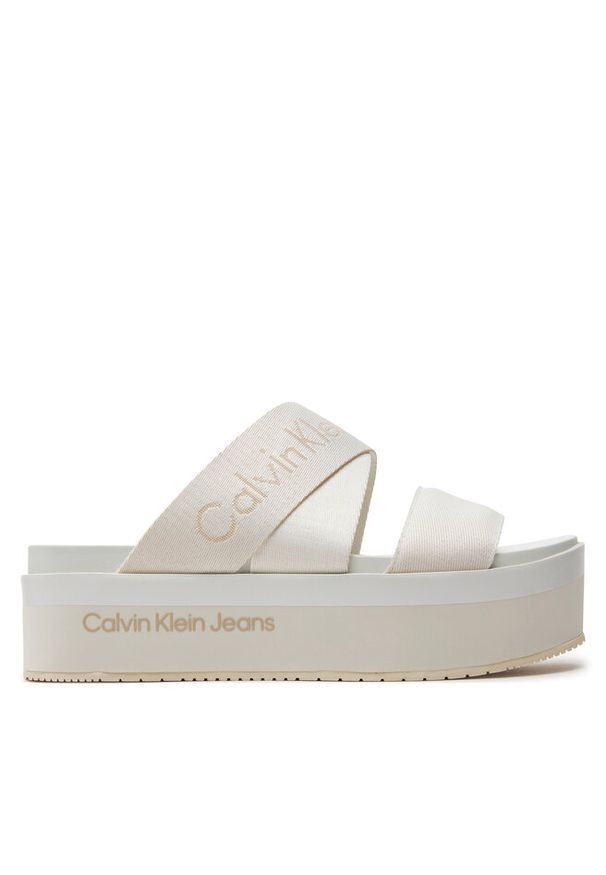 Klapki Calvin Klein Jeans. Kolor: biały