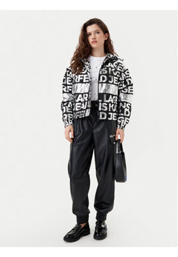 Karl Lagerfeld Jeans Kurtka przejściowa A1W15016 Srebrny Regular Fit. Kolor: srebrny. Materiał: syntetyk