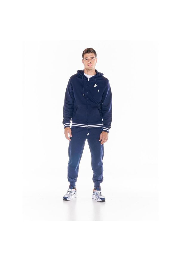 LEONE 1947 APPAREL - Welcome Back Męski dres z kapturem i zamkiem. Kolor: niebieski, wielokolorowy, biały. Materiał: dresówka. Sport: fitness