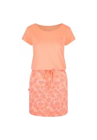 ZONE PERFECT - LOAP Asmen damska sukienka krótka bawełna-modal XS. Kolor: fioletowy. Materiał: bawełna. Wzór: nadruk. Typ sukienki: sportowe. Styl: sportowy. Długość: mini #1