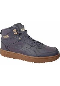 Buty do chodzenia męskie Puma Rebound Rugged. Zapięcie: sznurówki. Kolor: szary. Materiał: guma, skóra, tkanina, materiał, syntetyk. Szerokość cholewki: normalna. Sport: turystyka piesza