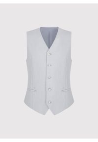 Pako Lorente - PAKO LORENTE – Jednorzędowa szara kamizelka. Kolor: szary. Materiał: poliester, wiskoza. Styl: elegancki, młodzieżowy #3