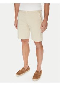 Mustang Szorty materiałowe Amsterdam 1016450 Beżowy Slim Fit. Kolor: beżowy. Materiał: bawełna