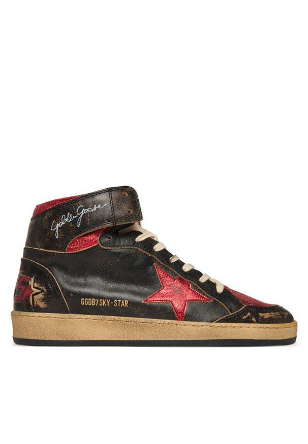 GOLDEN GOOSE - Golden Goose Sneakersy Sky Star GMF00230.F003285.90235 Brązowy. Kolor: brązowy. Materiał: skóra