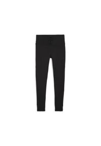 Puma - Damskie żebrowane legginsy treningowe CLOUDSPUN PUMA Black. Kolor: czarny