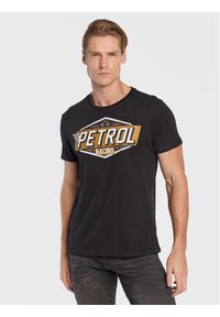 Petrol Industries T-Shirt Logo M-3020-TSR600 Czarny Regular Fit. Kolor: czarny. Materiał: bawełna