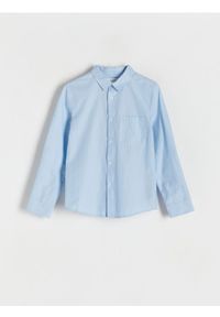 Reserved - Bawełniania koszula - niebieski. Kolor: niebieski. Materiał: bawełna, tkanina. Styl: klasyczny