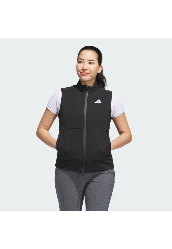 Adidas - Kamizelka z suwakiem na całej długości Ultimate365 Tour Frostguard. Kolor: czarny. Sport: golf