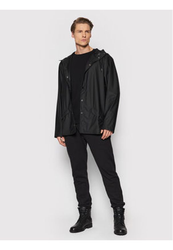 Rains Kurtka przeciwdeszczowa Unisex 12010 Czarny Regular Fit. Kolor: czarny. Materiał: syntetyk