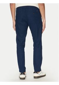 TOMMY HILFIGER - Tommy Hilfiger Spodnie materiałowe Harlem MW0MW38801 Granatowy Slim Fit. Kolor: niebieski. Materiał: len #3
