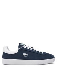 Lacoste Sneakersy 746SMA0065 Granatowy. Kolor: niebieski. Materiał: zamsz, skóra