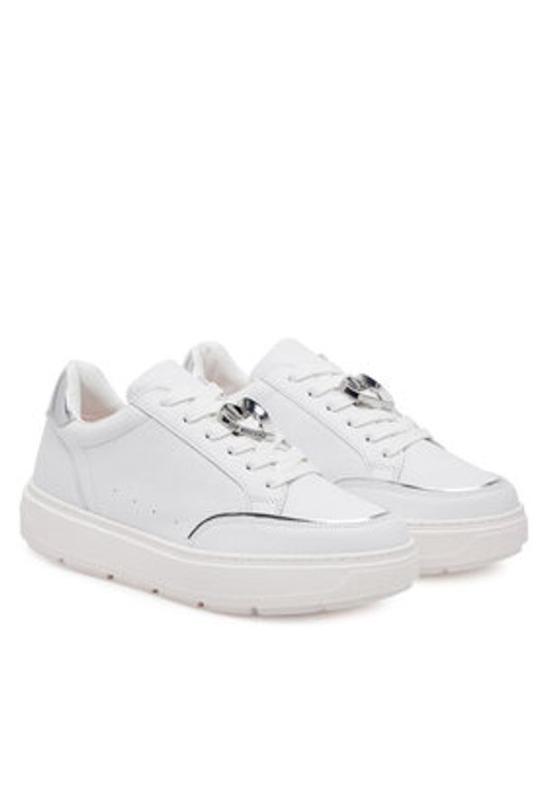 Love Moschino - LOVE MOSCHINO Sneakersy JA15214G1MIA610B Biały. Kolor: biały. Materiał: skóra