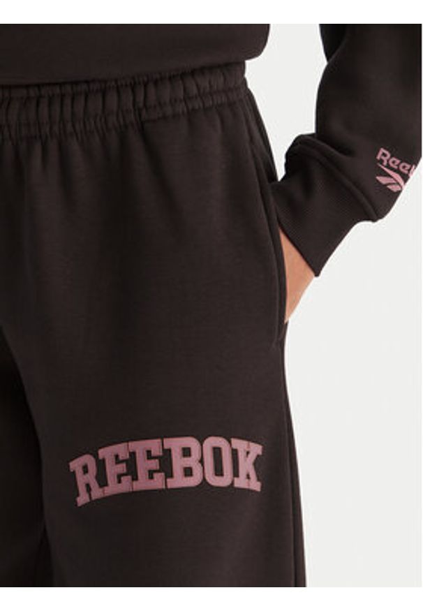 Reebok Spodnie dresowe Marvs RK25165CCW Brązowy Regular Fit. Kolor: brązowy. Materiał: syntetyk