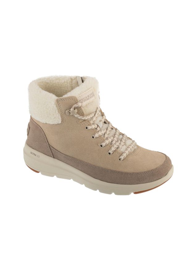 skechers - Buty zimowe damskie, Glacial Ultra - Autumn Days. Kolor: beżowy. Sezon: zima