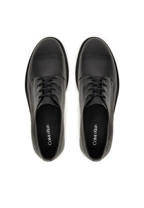 Calvin Klein Półbuty Flex Dress Derby 4Holes Lth HM0HM01895 Czarny. Kolor: czarny. Materiał: skóra