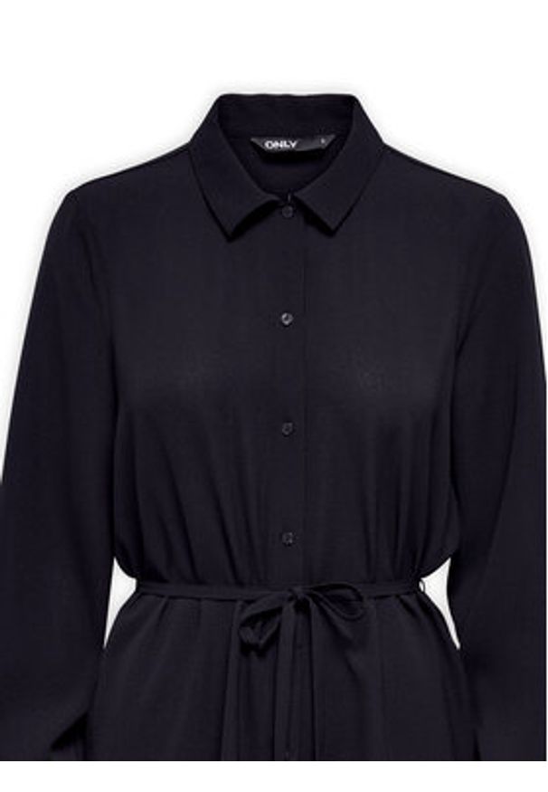 only - ONLY Sukienka koszulowa Nova 15241890 Czarny Regular Fit. Kolor: czarny. Materiał: wiskoza. Typ sukienki: koszulowe
