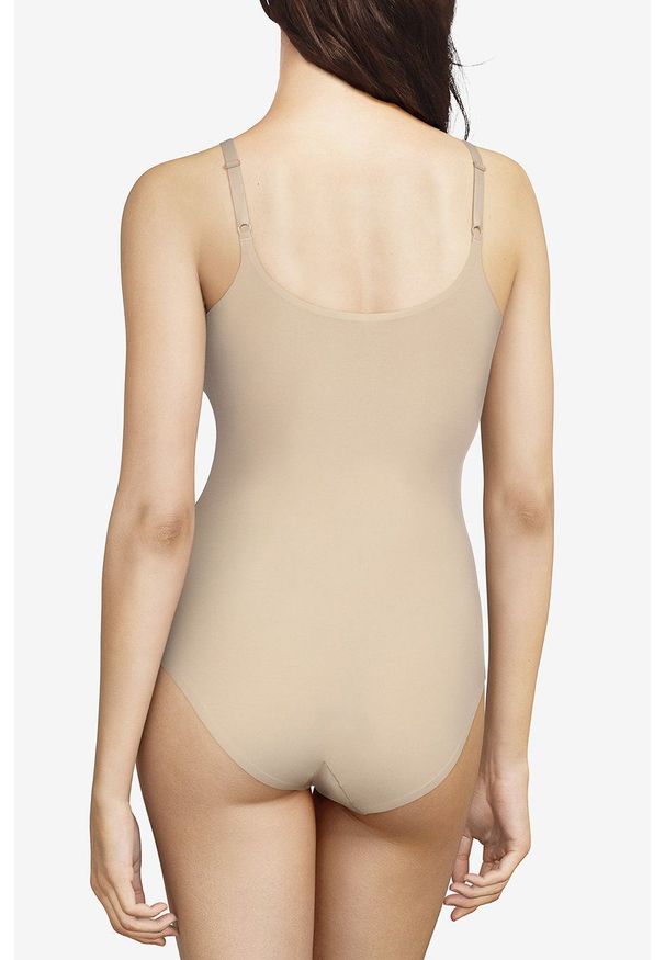 Chantelle Body gładki. Kolor: beżowy. Materiał: materiał. Wzór: gładki