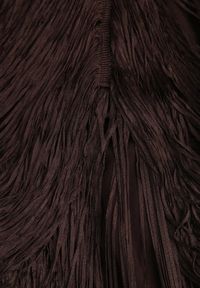 Born2be - Brązowa Koktajlowa Sukienka na Ramiączkach Zdobiona Frędzlami Kelennea. Kolor: brązowy. Długość rękawa: na ramiączkach. Wzór: aplikacja. Typ sukienki: dopasowane. Styl: wizytowy #2