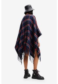 Desigual poncho dwustronne kolor czarny. Kolor: czarny. Materiał: dzianina #2