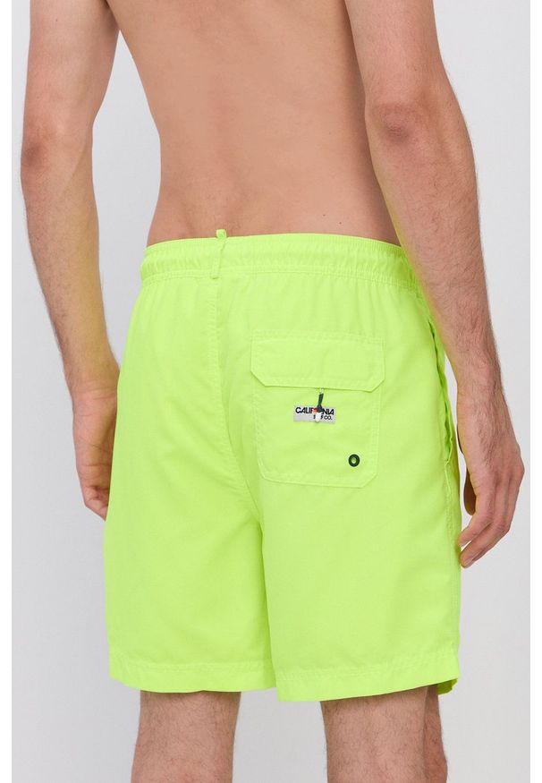 Superdry - Szorty kąpielowe. Kolor: zielony. Materiał: tkanina
