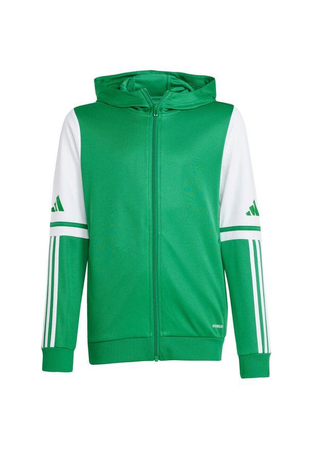 Adidas - Bluza dla dzieci adidas Squadra 25 Hoody. Kolor: zielony, biały, wielokolorowy. Sport: fitness