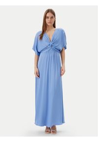 LOLA CASADEMUNT Sukienka wieczorowa MS2516012 Błękitny Regular Fit. Kolor: niebieski. Materiał: wiskoza. Styl: wizytowy #1