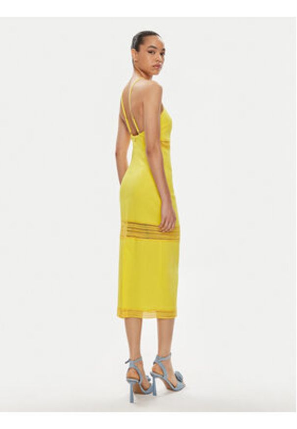Patrizia Pepe Sukienka letnia 2A2729/A268-Y447 Żółty Slim Fit. Kolor: żółty. Materiał: syntetyk. Sezon: lato